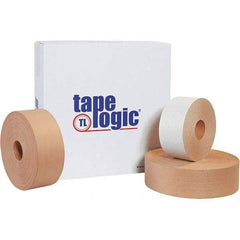 Tape Logic - 3" x 200 Yd Kraft Water Activated Adhesive Packaging Tape - Paper Backing, 5 mil Thick - Caliber Tooling