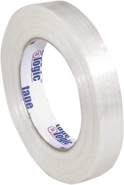 Tape Logic - 3/4" x 60 Yd Clear Hot Melt Adhesive Strapping Tape - Polypropylene Film Backing, 5.1 mil Thick, 275 Lb Tensile Strength - Caliber Tooling