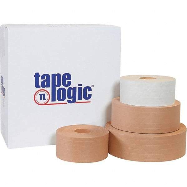 Tape Logic - 72mm x 375' White Water Activated Adhesive Packaging Tape - Paper Backing, 5 mil Thick - Caliber Tooling