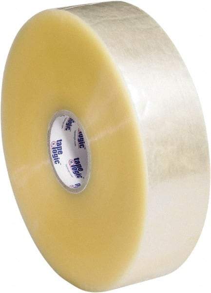 Tape Logic - 3" x 1,000 Yd Clear Hot Melt Adhesive Packaging Tape - Polypropylene Film Backing, 2.5 mil Thick, 36 Lb Tensile Strength - Caliber Tooling