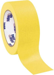 Tape Logic - 2" Wide x 60 Yd Long Yellow Crepe Paper Masking Tape - 4.9 mil Thick - Caliber Tooling