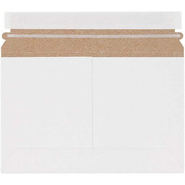 Made in USA - 6" Long x 9-1/2" Wide Peel-Off Self-Seal Flat Mailer - White - Caliber Tooling