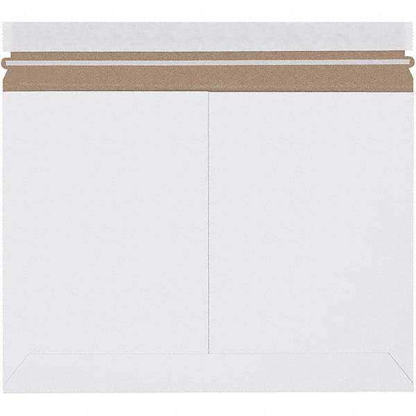 Made in USA - 9-3/4" Long x 12-1/4" Wide Peel-Off Self-Seal Flat Mailer - White - Caliber Tooling