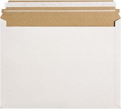 Made in USA - 9-1/2" Long x 12-1/2" Wide Peel-Off Self-Seal Flat Mailer - White - Caliber Tooling