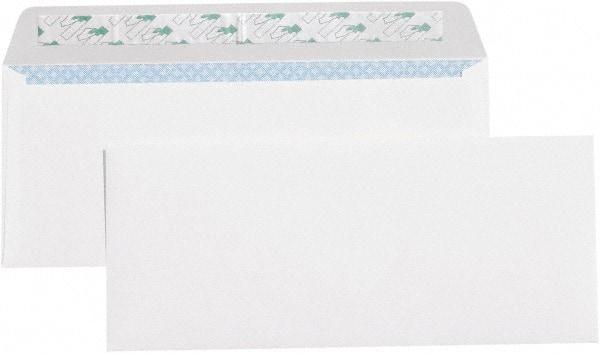 Made in USA - 9-1/2" Long x 4-1/8" Wide Peel-Off Self-Seal Plain White Envelope - White - Caliber Tooling