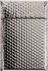 Made in USA - 11" Long x 7-1/2" Wide Peel-Off Self-Seal Bubble Mailer - Silver - Caliber Tooling