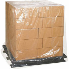 Made in USA - 34" Long x 48" Wide x 60" High Pallet Cover - Clear, Case, 50 Piece - Caliber Tooling