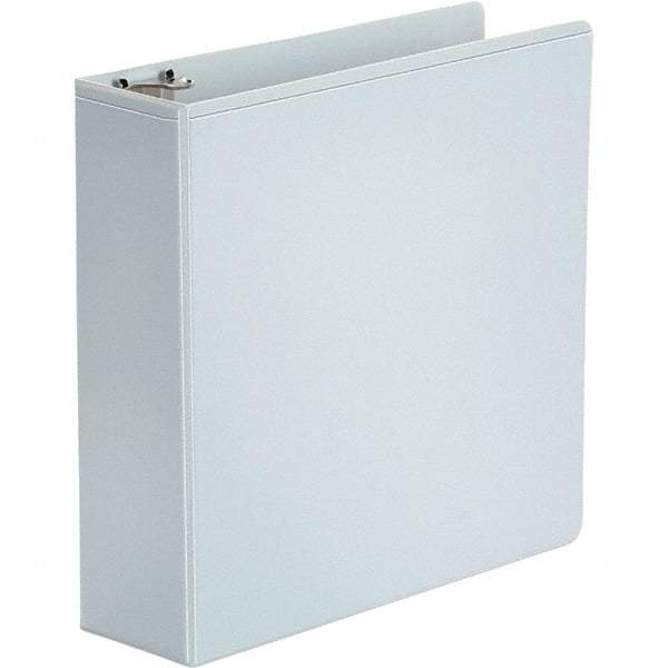 UNIVERSAL - 460 Sheet Capacity, 8-1/2 x 11", View Ring Binder - Polypropylene, White - Caliber Tooling