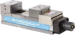 Samchully - 250mm Jaw Width, 450mm Jaw Opening Capacity, Horizontal Stationary Machine Vise - Manual Operation, 1 Station, 810mm Long x 78.7mm Deep, 80mm Jaw Height, Alloy Steel - Caliber Tooling