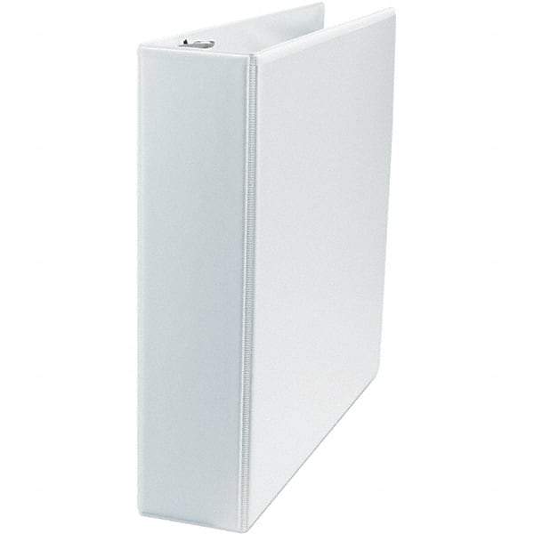 Universal One - 500 Sheet Capacity, 8-1/2 x 11", View Ring Binder - Polypropylene, White - Caliber Tooling