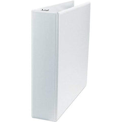 Universal One - 500 Sheet Capacity, 8-1/2 x 11", View Ring Binder - Polypropylene, White - Caliber Tooling