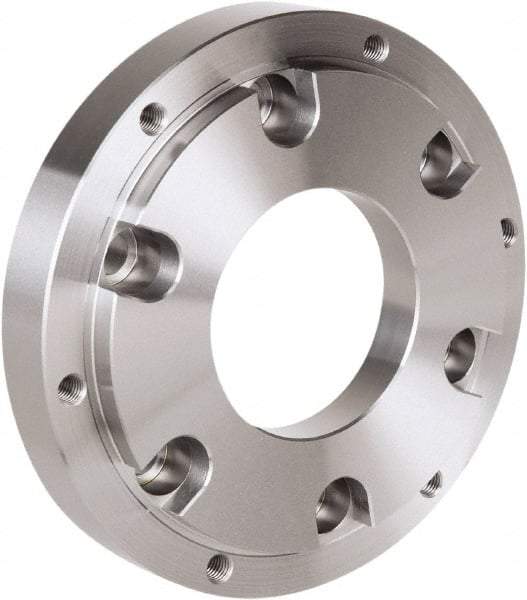 Samchully - Adapter Back Plate for 457mm Diam MH Lathe Chucks - A2-11 Mount, 193mm Through Hole Diam, 380mm OD, 35mm Flange Height, Steel - Caliber Tooling