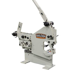 Baileigh - 6-1/4" Throat Depth, 16 Ton Punch Pressure, 5/16" Punch Capacity Ironworker - 39" Wide x 26" High x 16" Deep - Caliber Tooling