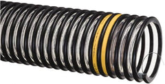 Kuriyama of America - 1-1/2" ID x 1.87" OD, 40 Max psi, Full In. Hg, Dry Material Handling & Transfer Hose - Static Dissipative Polyurethane with Grounding Wire, -40 to 150°F, 2" Bend Radius, 100' Coil Length, Transparent - Caliber Tooling