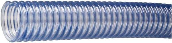 Kuriyama of America - 1-1/2" ID x 1.92" OD, 50 Max psi, 28 In. Hg, Dry Material Handling & Transfer Hose - PVC, -4 to 150°F, 3" Bend Radius, 100' Coil Length, Transparent - Caliber Tooling