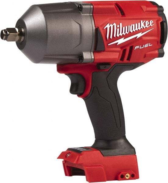 Milwaukee Tool - 1/2" Drive 18 Volt Pistol Grip Cordless Impact Wrench & Ratchet - 1,800 RPM, 0 to 2,400 BPM, 750 Ft/Lb Torque, Lithium-Ion Batteries Not Included - Caliber Tooling