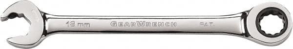 GearWrench - 9/16" 12 Point Combination Wrench - 7-1/2" OAL, Steel, Full Polish Finish - Caliber Tooling