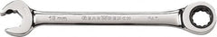 GearWrench - 3/8" 12 Point Combination Wrench - 6-1/4" OAL, Steel, Full Polish Finish - Caliber Tooling