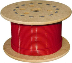 Loos & Co. - 3/16" x 1/8" Diam, Galvanized Steel Wire Rope - 2,000 Lb Breaking Strength, 7 x 19, Vinyl Coating - Caliber Tooling