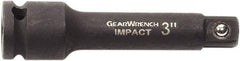 GearWrench - 3/8" Drive Impact Socket Extension - 15" OAL, Black Finish - Caliber Tooling