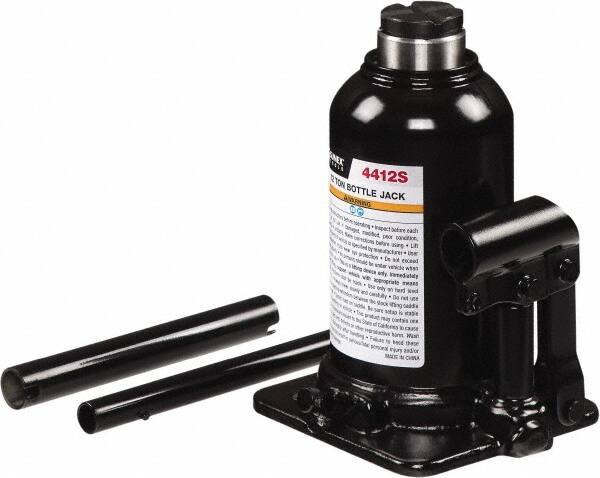 Sunex Tools - 12 Ton Capacity Bottle Jack - 7-1/2" to 14.4" High, 5.71" Long x 4.96" Wide Base - Caliber Tooling