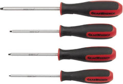 GearWrench - 4 Piece Square Screwdriver Set - Blade Sizes: Length 1-1/2, 2-1/2, 3, 4, 6 & 8 - Caliber Tooling