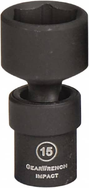 GearWrench - 1/4" Drive 9mm Standard Universal Impact Socket - 6 Points - Caliber Tooling