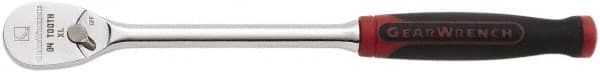 GearWrench - 1/4" Drive Pear Head Ratchet - Full Polish Chrome Finish, 8" OAL, 84 Gear Teeth, Standard Head - Caliber Tooling