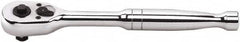 GearWrench - 1/2" Drive Pear Head Ratchet - Full Polish Chrome Finish, 9" OAL, 45 Gear Teeth, Full Polished Handle, Standard Head - Caliber Tooling