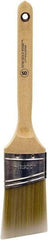 Wooster Brush - 2" Oval/Angle Polyester Angular Brush - 2-11/16" Bristle Length, 6-3/8" Wood Fluted Handle - Caliber Tooling