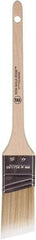 Wooster Brush - 1-1/2" Angled Polyester Angular Brush - 2-3/16" Bristle Length, 6-1/2" Wood Fluted Handle - Caliber Tooling