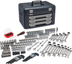 GearWrench - 232 Piece 1/4 & 3/8" Drive Mechanic's Tool Set - Comes in Blow Molded Case with 3 Drawers - Caliber Tooling