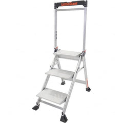 Little Giant Ladder - 3 Steps, 3' High, Type IAA Rating, Aluminum Step Stand - 375 Lb Capacity, 21-1/2" Base Width - Caliber Tooling