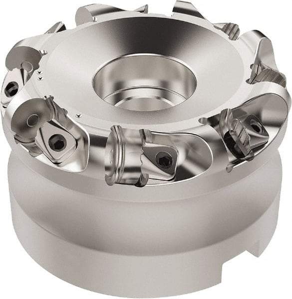 Seco - 50.32mm Cut Diam, 6mm Max Depth, 32mm Arbor Hole, 8 Inserts, RN.. 1207 Insert Style, Indexable Copy Face Mill - R220.26 Cutter Style, 9,400 Max RPM, 50mm High, Through Coolant, Series R220.26 - Caliber Tooling