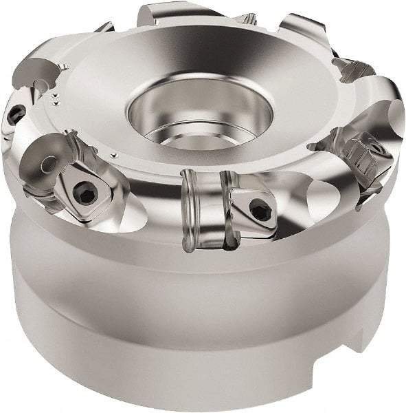 Seco - 37.33mm Cut Diam, 6mm Max Depth, 32mm Arbor Hole, 7 Inserts, RN.. 1207 Insert Style, Indexable Copy Face Mill - R220.26 Cutter Style, 9,400 Max RPM, 50mm High, Through Coolant, Series R220.26 - Caliber Tooling