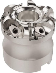 Seco - 37.33mm Cut Diam, 6mm Max Depth, 22mm Arbor Hole, 6 Inserts, RN.. 1204 Insert Style, Indexable Copy Face Mill - R220.26 Cutter Style, 16,700 Max RPM, 45mm High, Through Coolant, Series R220.26 - Caliber Tooling