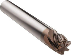 Seco - 10mm, 6 Flute, Single End, Solid Carbide, 1mm Corner Radius End Mill - 66mm OAL, 28° Helix, Right Hand Flute, 12mm LOC, Right Hand Cut - Caliber Tooling