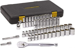 GearWrench - 49 Piece 1/2" Drive Chrome Finish Deep Well Socket Set - 6 Points, 7/16" to 1-1/8" (10mm to 24mm) Range, Inch/Metric Measurement Standard - Caliber Tooling