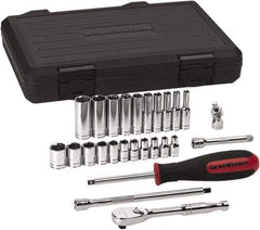 GearWrench - 26 Piece 1/4" Drive Standard Deep Socket Set - 6 Points, 5/32 to 9/16", Inch Measurement Standard - Caliber Tooling