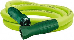 Legacy - 10' Long Garden Lead-In Hose - 5/8" Diam, 3/4" GHT, Hybrid Polymer, 150 psi, All Season, Green - Caliber Tooling