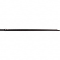 Mayhew - 1/8" Head Width, 18" OAL, Tapered Punch Chisel - Round Drive, Round Shank, Steel - Caliber Tooling