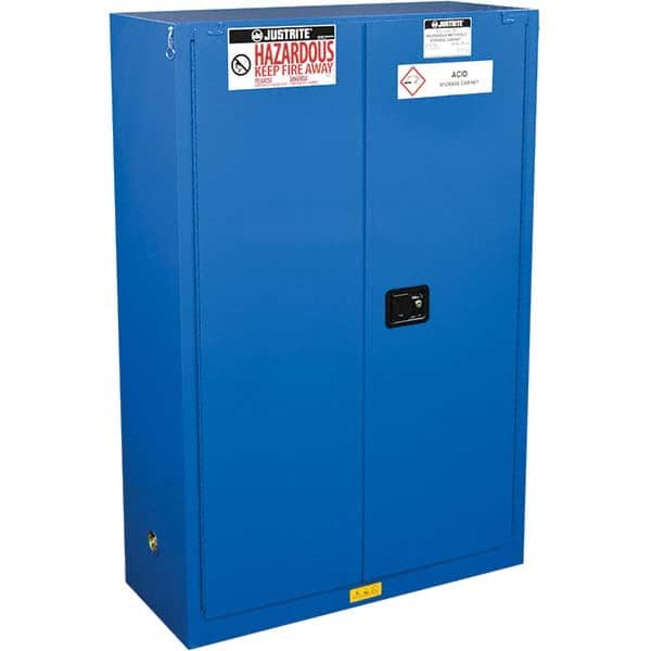 Justrite - Safety Cabinets Hazardous Chemical Type: Corrosive Chemicals Color: Blue - Caliber Tooling