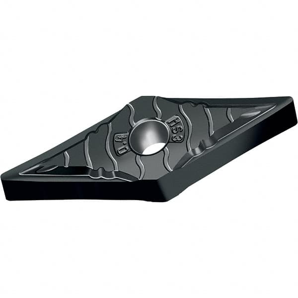 Walter - VNGG MS3 Grade WSM01 Turning Insert - TiAlN+Al2O3+(ZrN) Finish, 35° Rhombic, 9.53mm Inscr Circle, 4.76mm Thick, 0.1mm Corner Radius - Caliber Tooling