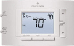 White-Rodgers - 50 to 99°F, 2 Heat, 1 Cool, Digital Programmable Multi-Stage Thermostat - 20 to 30 Volts, 1.77" Inside Depth x 1.77" Inside Height x 5-1/4" Inside Width, Horizontal Mount - Caliber Tooling