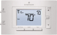 White-Rodgers - 50 to 99°F, 1 Heat, 1 Cool, Digital Programmable Thermostat - 20 to 30 Volts, 1.77" Inside Depth x 1.77" Inside Height x 5-1/4" Inside Width, Horizontal Mount - Caliber Tooling