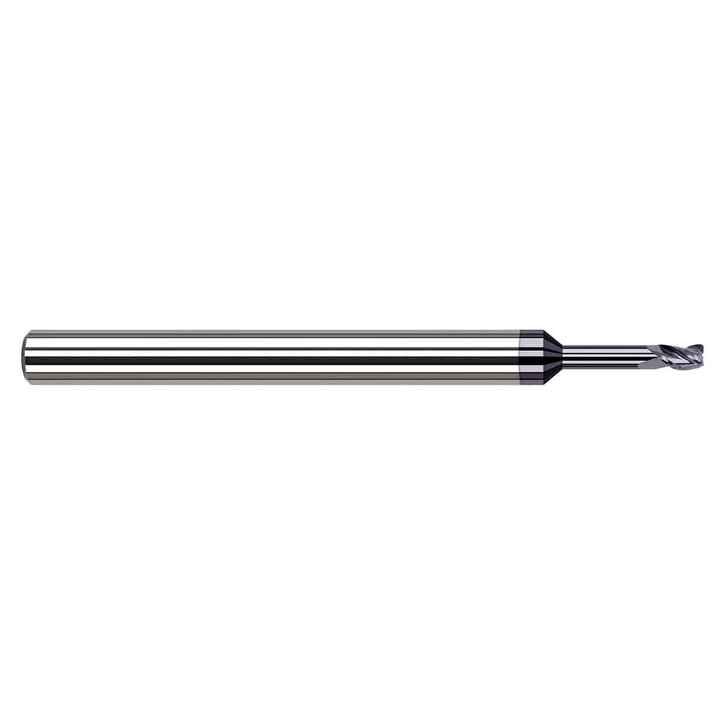 Harvey Tool - Corner Radius & Corner Chamfer End Mills; Mill Diameter (mm): 1.20 ; Mill Diameter (Inch): 3/64 ; Mill Diameter (Decimal Inch): 0.0470 ; End Type: Corner Radius ; Corner Radius (Decimal Inch): 0.0050 ; Number of Flutes: 3 - Exact Industrial Supply