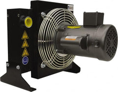 AKG Thermal Systems - SAE #16, 1 Fan Mount, Liquid-To-Air Aluminum Brazed Process Equipment Heat Exchanger - Oil Cooler, Ethylene Glycol/Water Mixture Cooler, 15.91" High x 16.54" Wide x 16" Deep, 250°F Max - Caliber Tooling