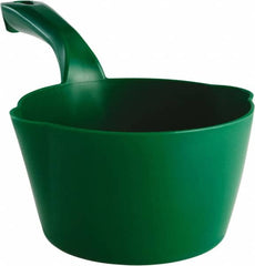 Remco - 32 oz Green Polypropylene Round Bottom Scoop - 6.8" Wide x 5.3" Deep Bowl, 5-1/2" Handle Length, 11.6" OAL - Caliber Tooling