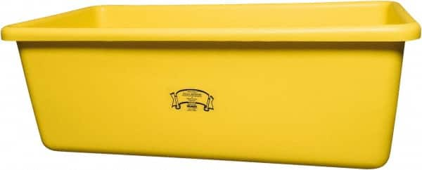 Remco - 70 Gal Yellow Rectangular Polyethylene Tub - 17" High x 26-1/2" Diam - Caliber Tooling