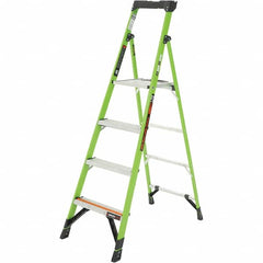 Little Giant Ladder - 4 Steps, 6' High, Type IAA Rating, Fiberglass Step Ladder - 375 Lb Capacity, 22" Base Width - Caliber Tooling